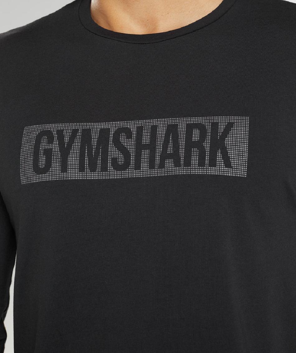 Gymshark Block Muške Dugi Rukav Crne | HR 2668SGL